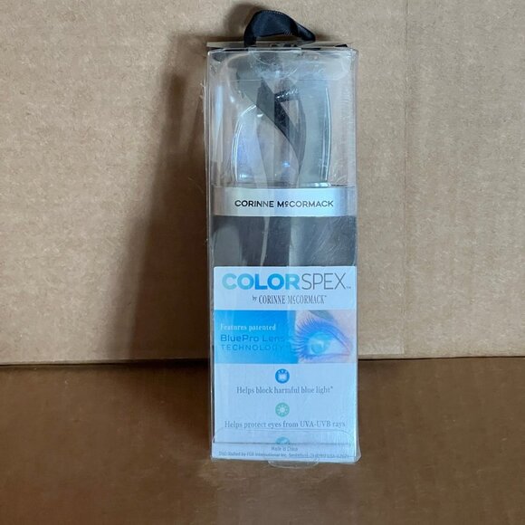 Colorspex Blue Light Blocking Glasses Black Frames No Magnification NEW - Picture 2 of 3